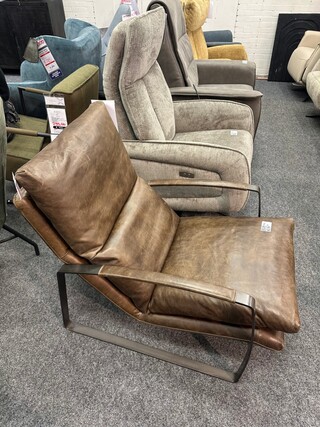 Fauteuil Rutger, leer cognac